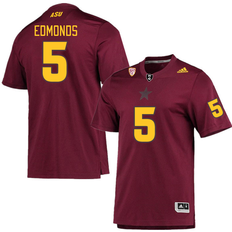 Men #5 Chris Edmonds Arizona State Sun Devils College Football Jerseys Stitched Sale-Maroon